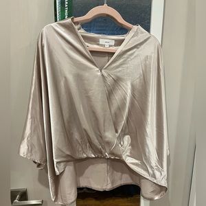 shiny, soft pink shirt